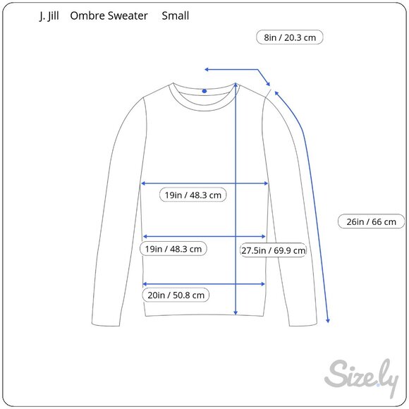 J. Jill Knit Ombre Crewneck Sweater Size Small Cotton Blend Office Casual Cozy - Picture 10 of 10